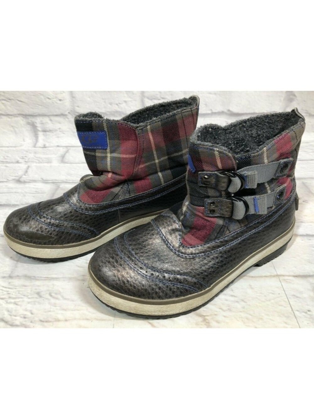 UGG Womens 6 Marais 1001797 Plaid Waterproof Snow Boots